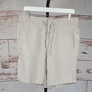 Onia Men's Linen Shorts Khaki Size Medium
